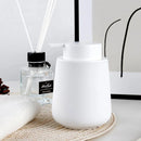 400ML Ceramic Stoneware Soap Dispenser Modern Design Lotion Pump Manual Bathroom - White