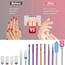 16pcs Ceramic and Tungsten Nail Drill Bit Set for Gel Polish Acrylic Removal