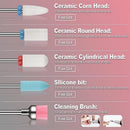 16pcs Ceramic and Tungsten Nail Drill Bit Set for Gel Polish Acrylic Removal