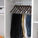 Solid Wood Coat Hanger Non Slip Thickened Clothes Strap Clip For Guest Room