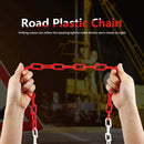 Plastic Warning Barrier Chain 25m Red White - Temporary Construction Use