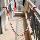 Plastic Warning Barrier Chain 25m Red White - Temporary Construction Use