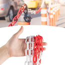 Plastic Warning Barrier Chain 25m Red White - Temporary Construction Use