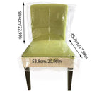 Elastic PVC Dining Chair Cushion Cover Universal Seat Protector with Backrest
