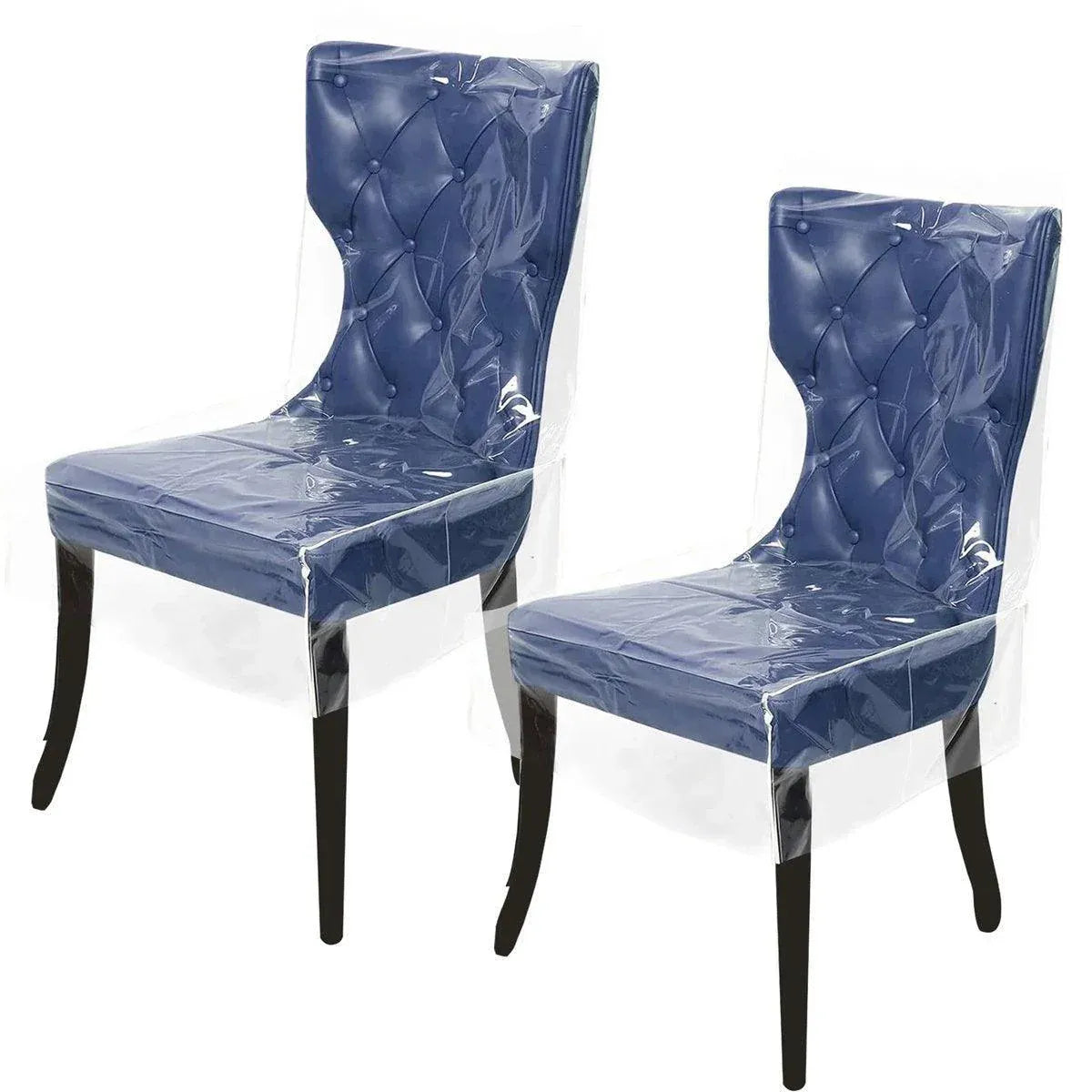 Elastic PVC Dining Chair Cushion Cover Universal Seat Protector with Backrest