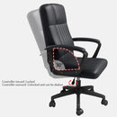 Swivel Office Chair Adjustable Height Padded Seat Computer Chair With Wheels