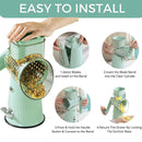 Multifunctional Vegetable Cutter Drum Slicer Kitchen Hand Cranked Grater Tool - Green