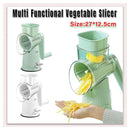 Multifunctional Vegetable Cutter Drum Slicer Kitchen Hand Cranked Grater Tool - White