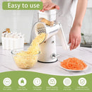 Multifunctional Vegetable Cutter Drum Slicer Kitchen Hand Cranked Grater Tool - White