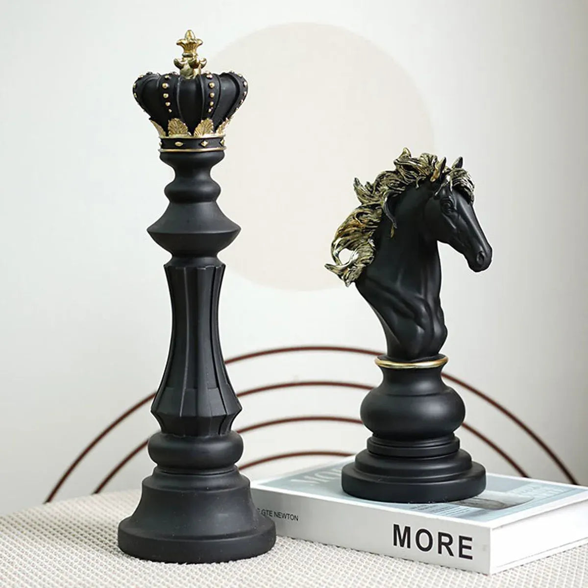 3PCS Chess Table Decoration Ornament for Home Office Desk Decorative Art Craft