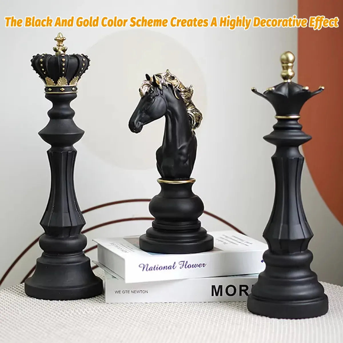 3PCS Chess Table Decoration Ornament for Home Office Desk Decorative Art Craft