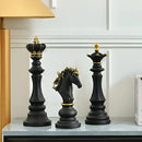 3PCS Chess Table Decoration Ornament for Home Office Desk Decorative Art Craft