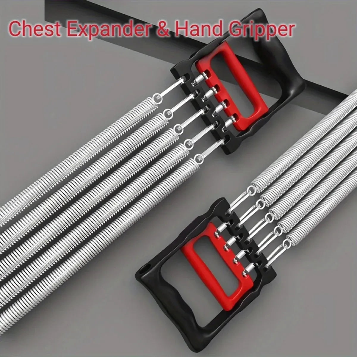 Mens Chest Expander Resistance Bands Pedal Puller Home Gym Workout Equipment