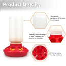 Chicken Feeder Waterer Set Poultry Kettle With Feed Bucket Farm Coop Feeding Use - Orange