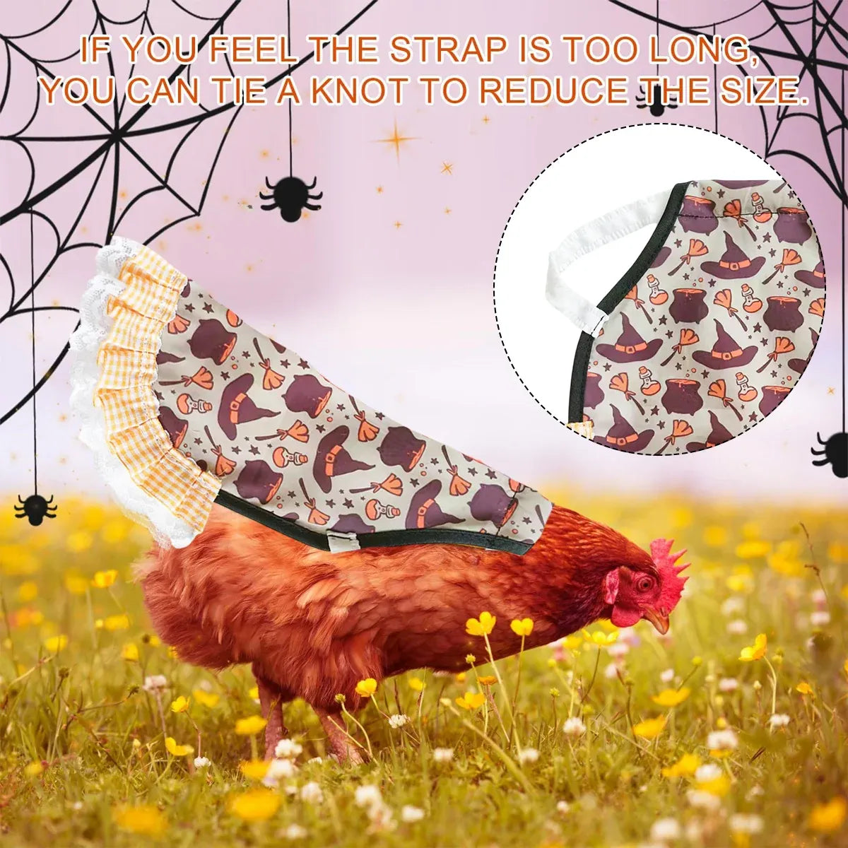 Chicken Saddle Apron Feather Protection Fixer Poultry Accessory Adjustable