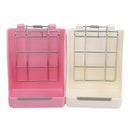 Pet Rabbit Hay Feeder Small Animal Hamster Pig Less Wast Hay Rack Corner Plastic - Blue