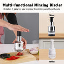 Stainless Steel Garlic Press Manual Crusher Pat Knife Kitchen Tool Garlic Use - White