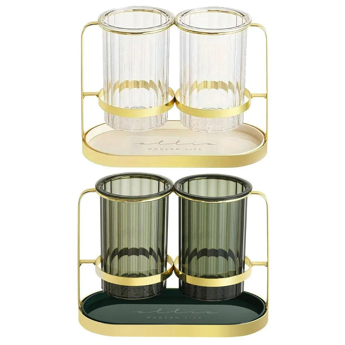 Light Luxury Chopsticks Storage Rack Household Kitchen Chopsticks Tube - Gold