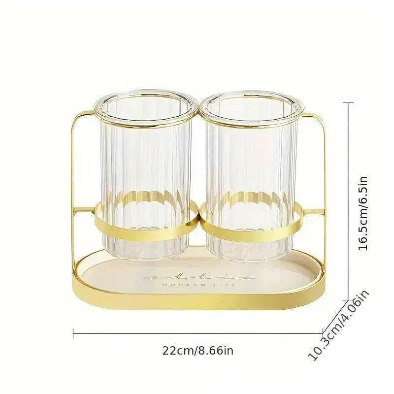 Light Luxury Chopsticks Storage Rack Household Kitchen Chopsticks Tube - Gold