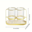 Light Luxury Chopsticks Storage Rack Household Kitchen Chopsticks Tube - Gold