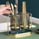 Light Luxury Chopsticks Storage Rack Household Kitchen Chopsticks Tube - Gold
