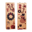 20PCS Christmas Wine Bottle Gift Bags Kraft Paper Red Wine Bag Holiday Set - Christmas Wreath