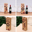 20PCS Christmas Wine Bottle Gift Bags Kraft Paper Red Wine Bag Holiday Set - Christmas Wreath