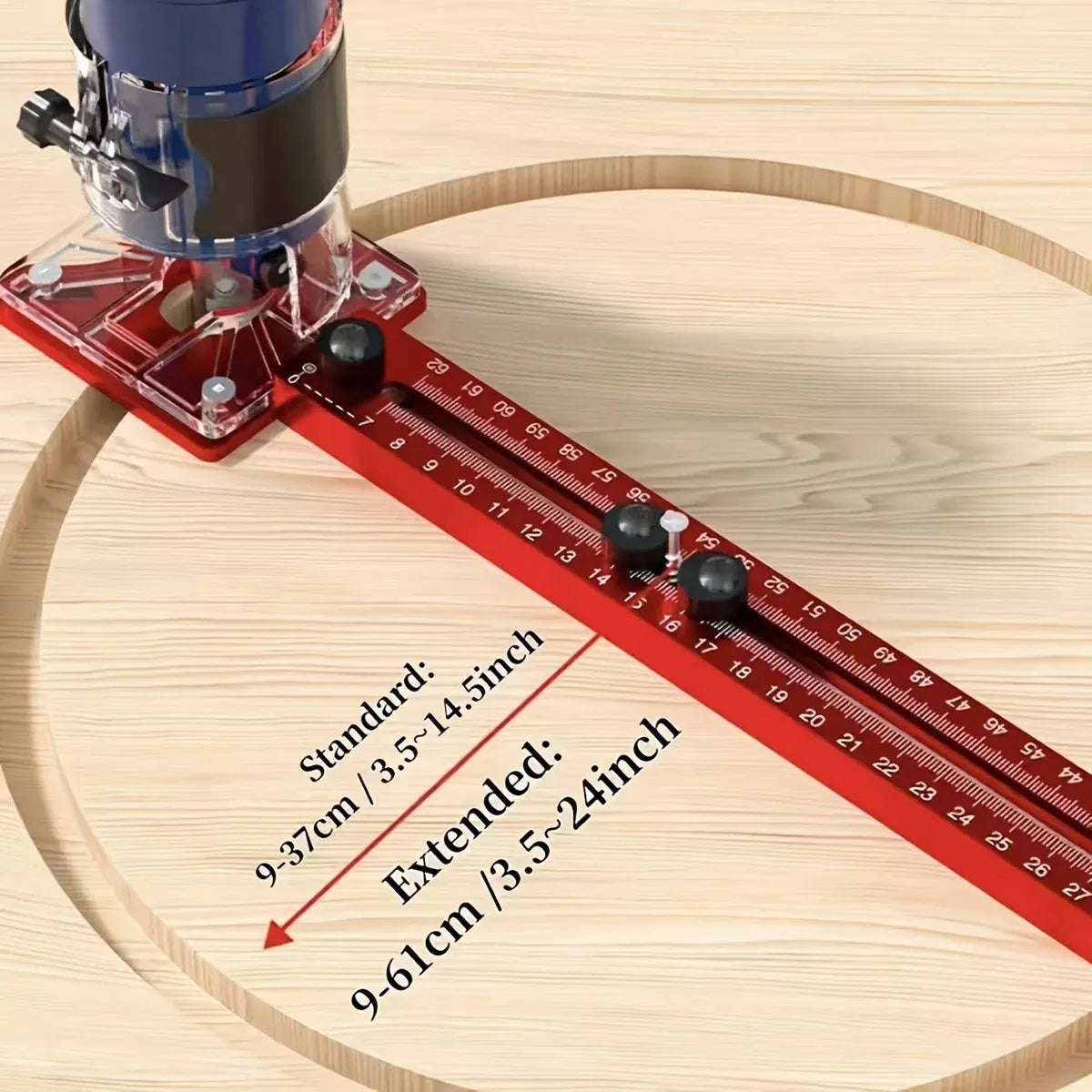 Adjustable Woodworking Upside Down Base Rounding Jig Table Saw Accessory Tool