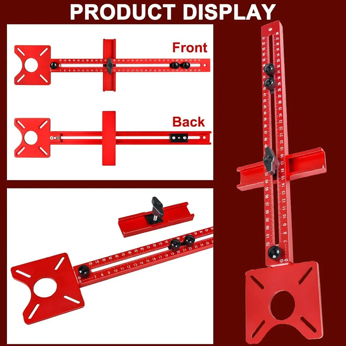 Adjustable Woodworking Upside Down Base Rounding Jig Table Saw Accessory Tool