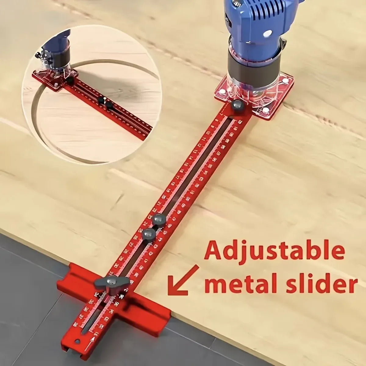 Adjustable Woodworking Upside Down Base Rounding Jig Table Saw Accessory Tool