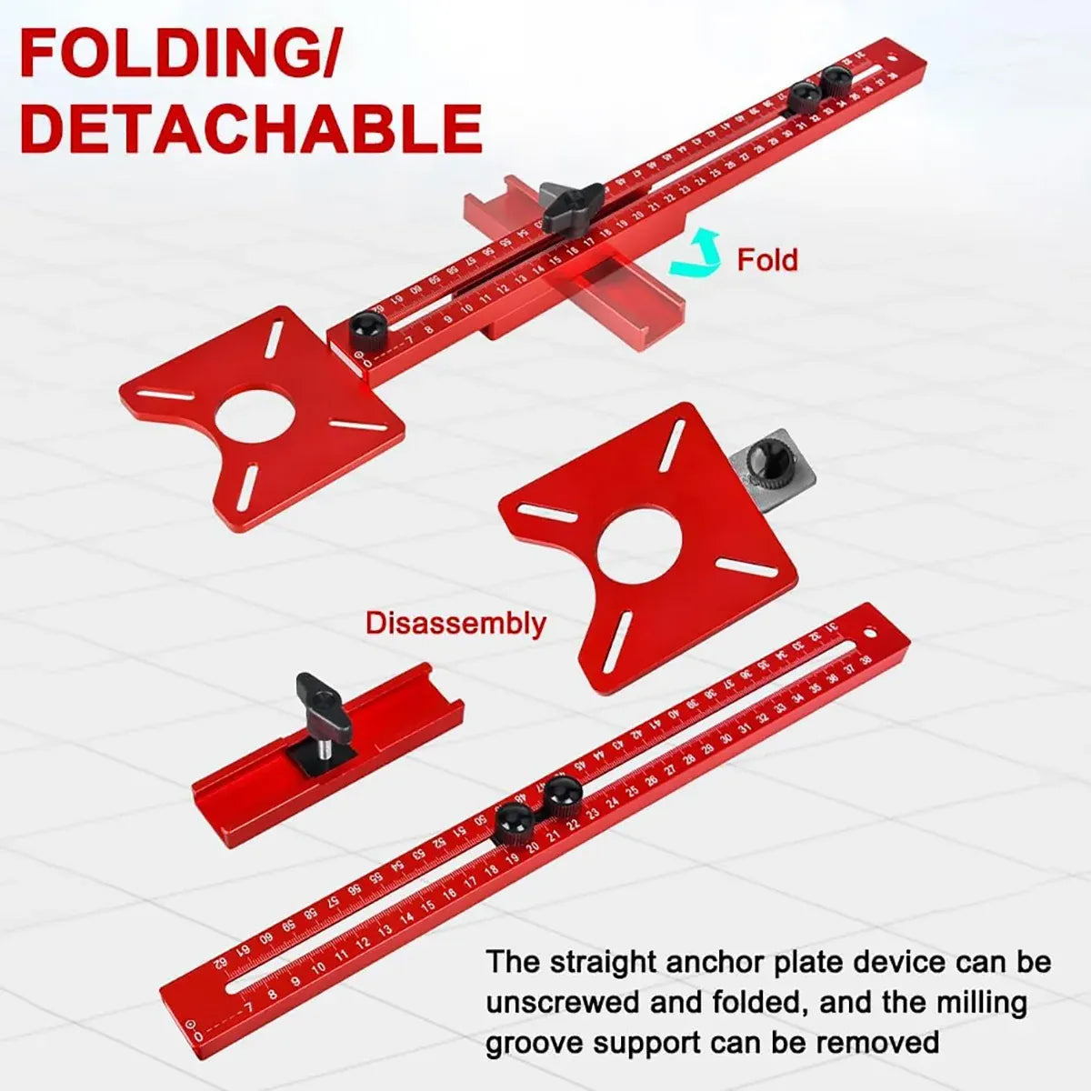 Adjustable Woodworking Upside Down Base Rounding Jig Table Saw Accessory Tool