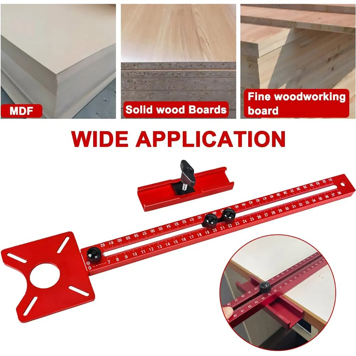 Adjustable Woodworking Upside Down Base Rounding Jig Table Saw Accessory Tool