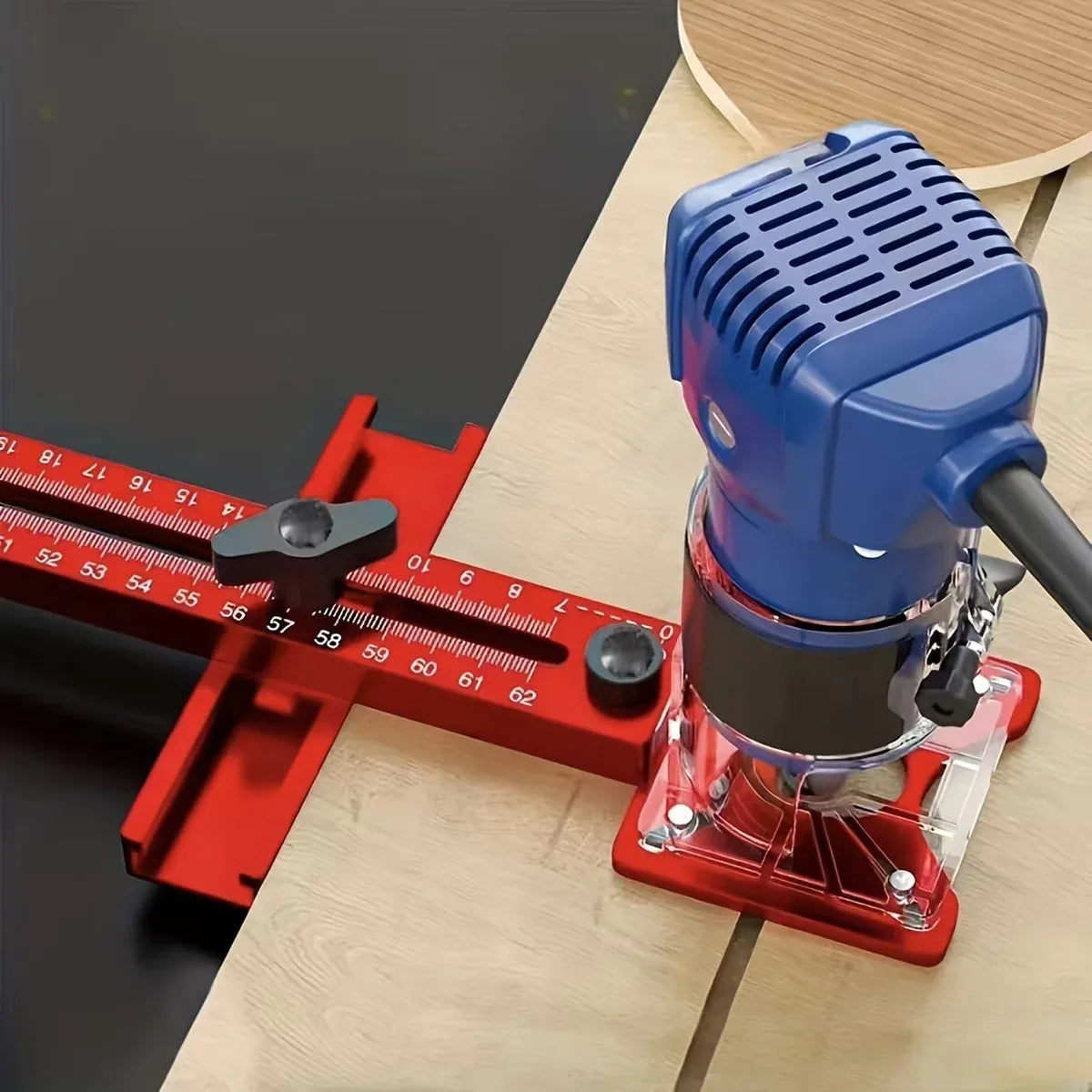 Adjustable Woodworking Upside Down Base Rounding Jig Table Saw Accessory Tool