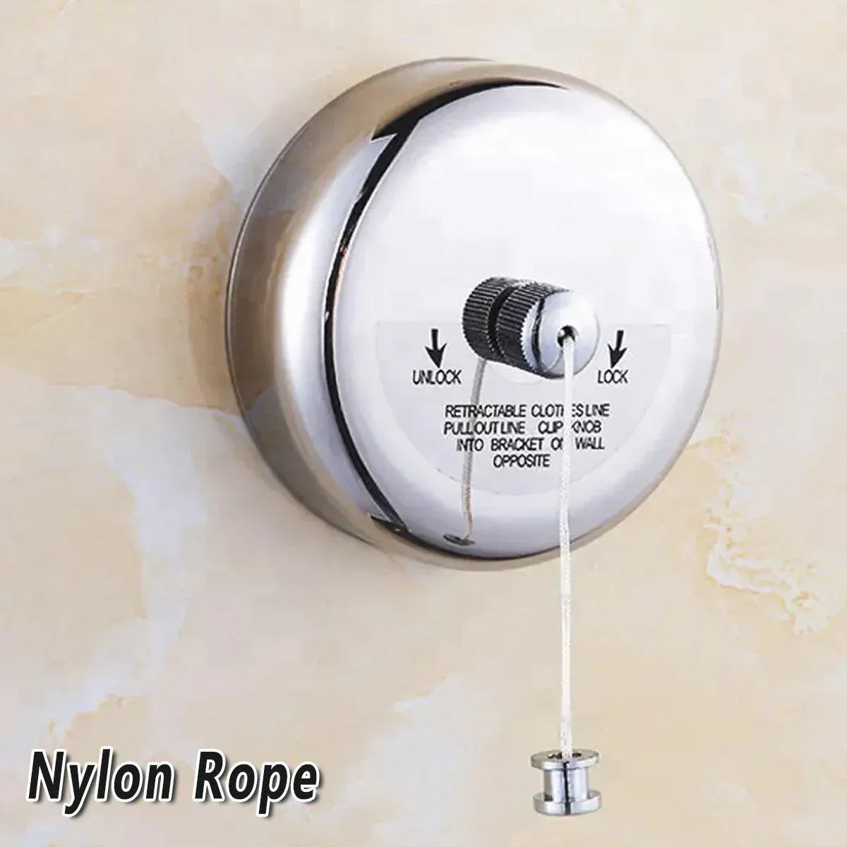Retractable Clothesline Indoor Outdoor Hotel Laundry No Drilling Drying Line