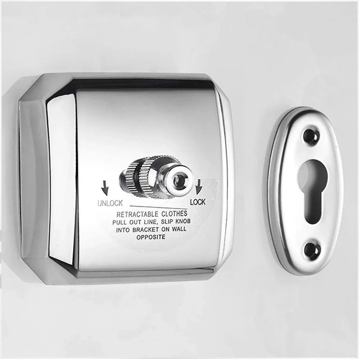 2.8m Invisible Clothesline Indoor Retractable Stainless Steel Wire Sturdy
