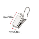 50PCS Stainless Steel Curtain Clip Hooks Strong Load-bearing Shower Accessories - Silver White