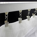50PCS Stainless Steel Curtain Clip Hooks Strong Load-bearing Shower Accessories - Silver White