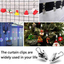 50PCS Stainless Steel Curtain Clip Hooks Strong Load-bearing Shower Accessories - Silver White