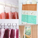 50PCS Stainless Steel Curtain Clip Hooks Strong Load-bearing Shower Accessories - Silver White