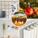 50PCS Stainless Steel Curtain Clip Hooks Strong Load-bearing Shower Accessories - Silver White