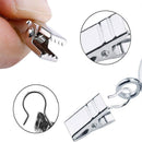 50PCS Stainless Steel Curtain Clip Hooks Strong Load-bearing Shower Accessories - Silver White