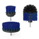 3Pcs Drill Attachment Set Drill Brush Kit Bathroom Carpet Cleaning Tool Scrubber - Blue