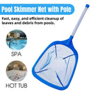 1-Piece Blue Pool Skimmer Net with Short Handle