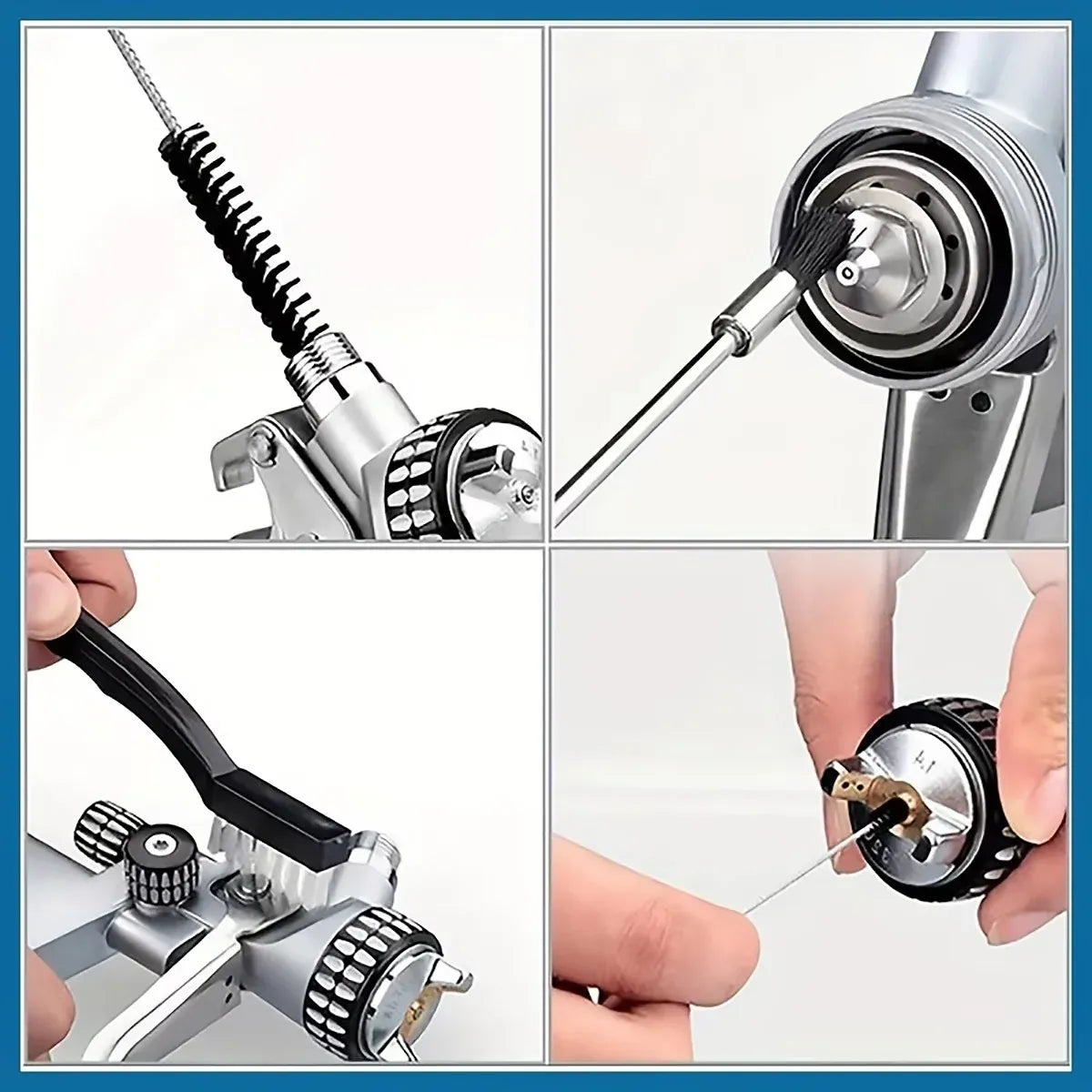 Airbrush Cleaning Brush Set Nozzle Tube Pipe Cleaner Kit For Nylon Brush Tools