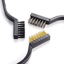15PCS Stainless Steel Nylon Brass Scrub Brushes Metal Remover Mini Wire Brush Set