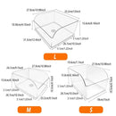 10PCS Clear Plastic Storage Box Set Food Supermarket Display Organizer Container - S