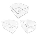 10PCS Clear Plastic Storage Box Set Food Supermarket Display Organizer Container - L