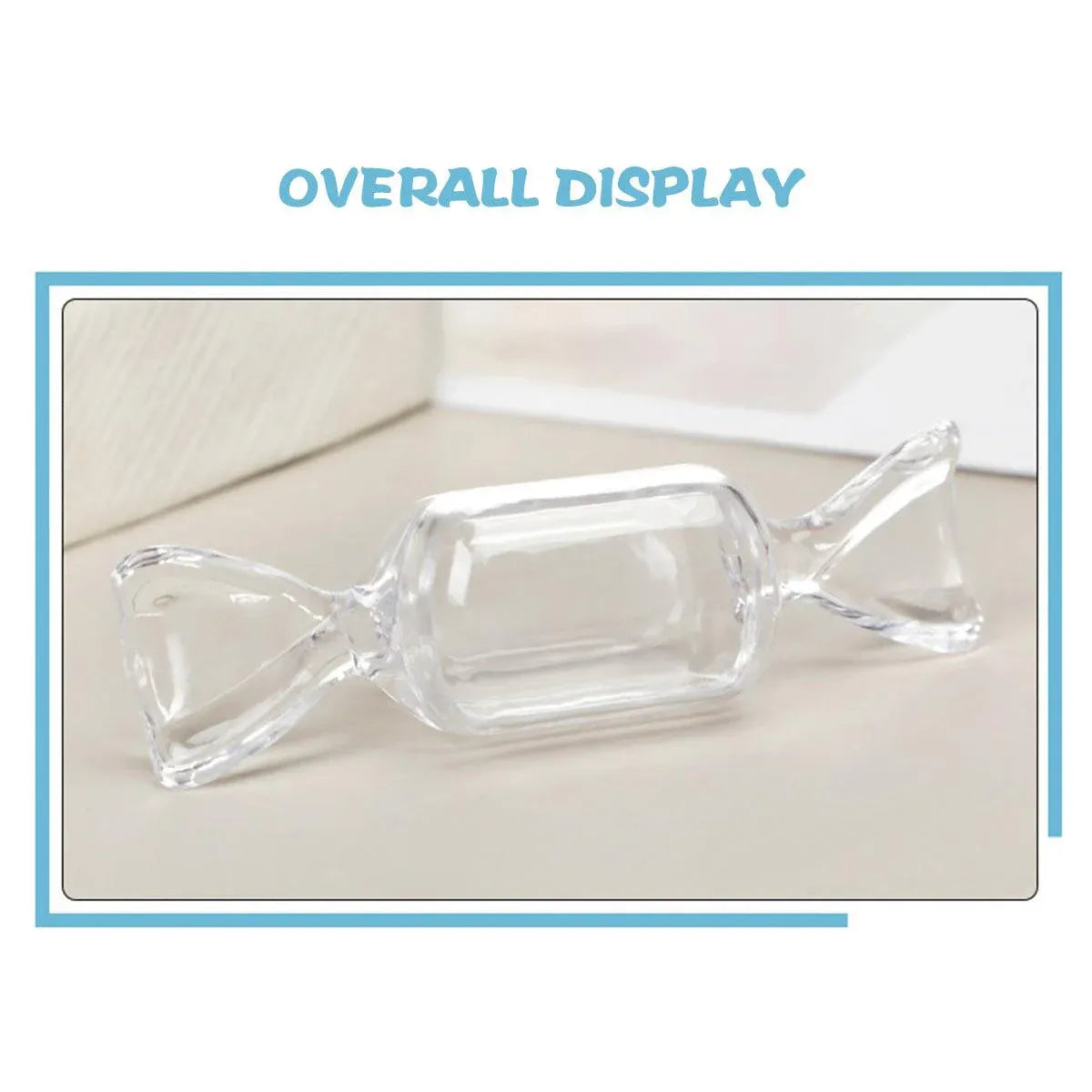 50pcs Mini Candy Box Transparent Jewellery Storage Box Earrings Holder Case