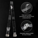 3 PAIRS/ LOT Clear Bra Straps Transparent Metal Buckle Invisible Adjustable