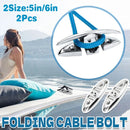 2PCS Stainless Steel Folding Bolt Use Corrosion Resistant 5in/6in - 6in